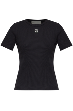 Tシャツ・カットソー ALEXANDER WANG Women Tops 4CC1251533001 Black Alexander Wang Logo T-Shirt - Black - Women | 4CC1251533001
